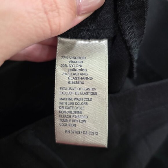 Rafaella Classic Black Slacks 16W – Stretch Waist Career Pants Plus Size - Picture 3 of 8